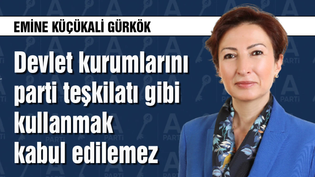 "Devlet kurumlarını parti teşkilatı gibi kullanmak kabul edilemez"