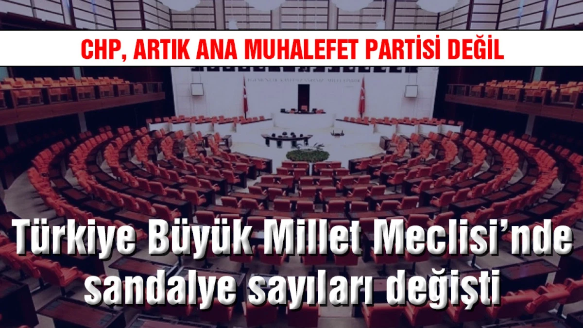 TBMM'de dengeler değişti CHP, artık Ana Muhalefet partisi değil!